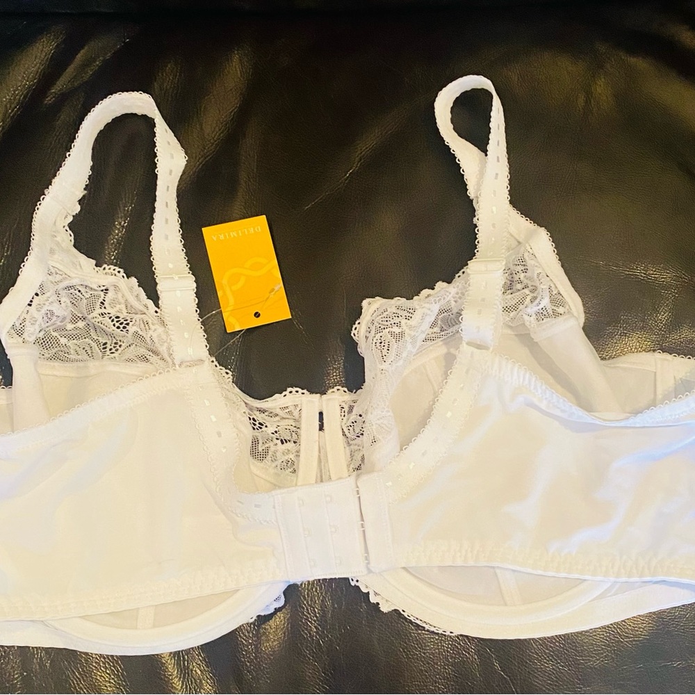 Delimira  bra women white minimizer bra sz# 46F NWT - Picture 8 of 11